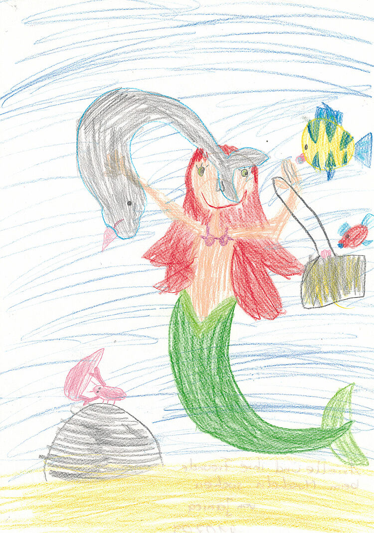 Kinderzeichnung Meerjungfrau Kinderzeichnung Meerjungfrau